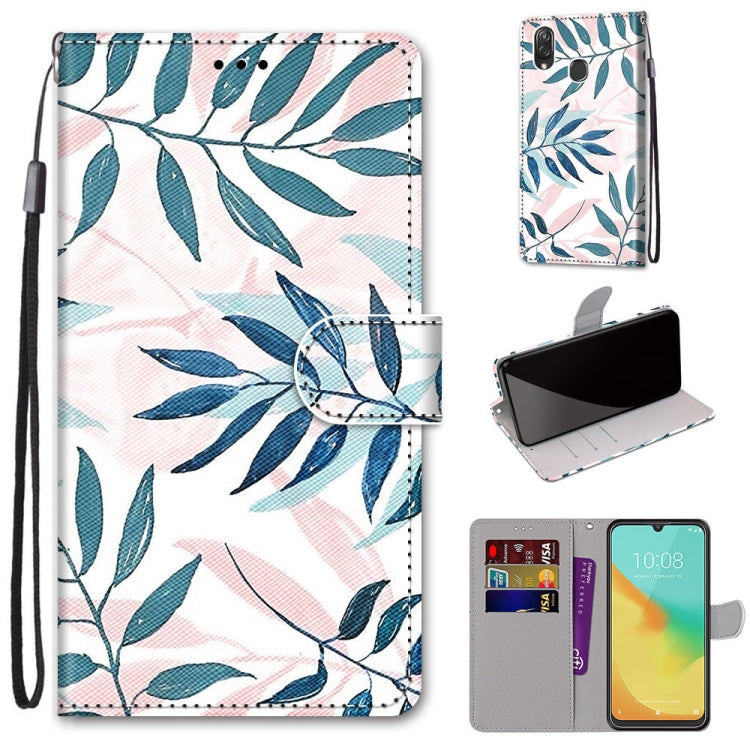 Coloured Drawing Cross Texture Horizontal Flip PU Leather Case with Holder & Card Slots & Wallet & Lanyard, For ZTE Blade V10 Vita