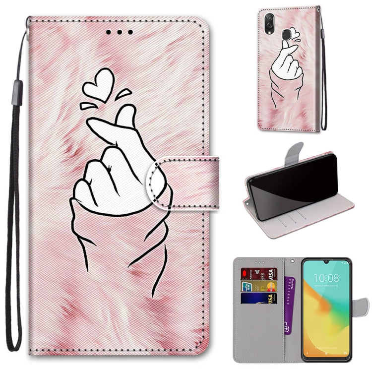 Coloured Drawing Cross Texture Horizontal Flip PU Leather Case with Holder & Card Slots & Wallet & Lanyard, For ZTE Blade V10 Vita