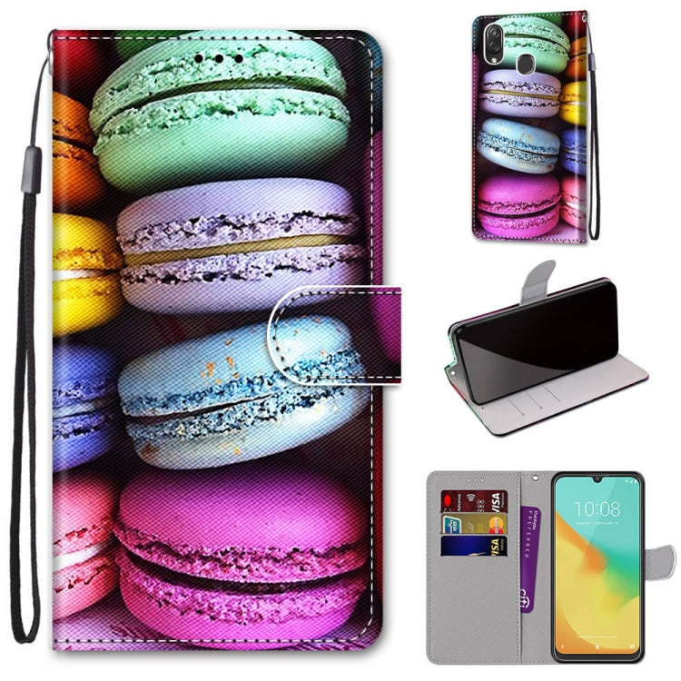 Coloured Drawing Cross Texture Horizontal Flip PU Leather Case with Holder & Card Slots & Wallet & Lanyard, For ZTE Blade V10 Vita