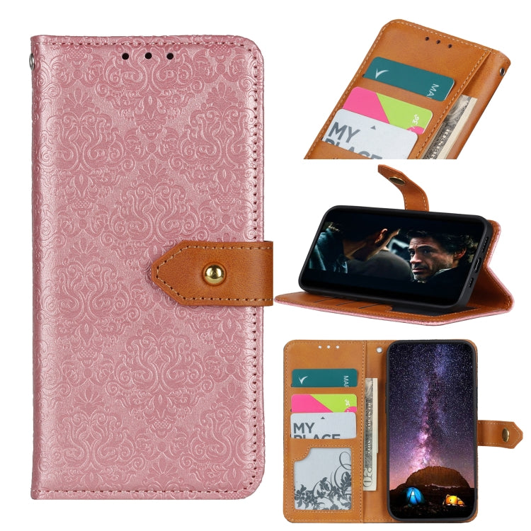 European Floral Embossed Copper Buckle Horizontal Flip PU Leather Case with Holder & Card Slots & Wallet & Photo Frame, For Motorola Moto Edge, For Motorola Moto G Fast, For OnePlus 9, For OnePlus Nord