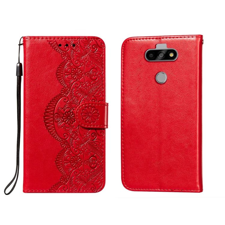 Flower Vine Embossing Pattern Horizontal Flip Leather Case with Card Slot & Holder & Wallet & Lanyard, For LG K20, For LG K30, For LG K31, For LG K40S, For LG K50S, For LG K50