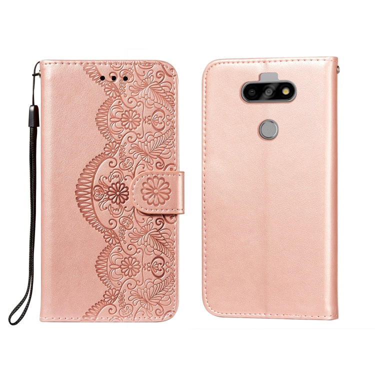 Flower Vine Embossing Pattern Horizontal Flip Leather Case with Card Slot & Holder & Wallet & Lanyard, For LG K20, For LG K30, For LG K31, For LG K40S, For LG K50S, For LG K50