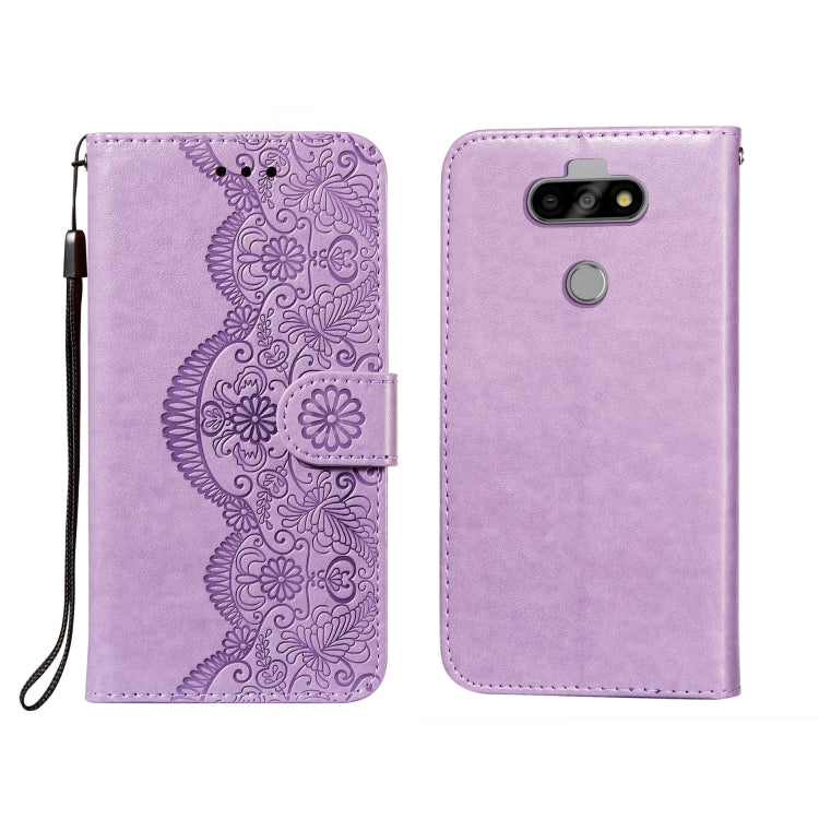 Flower Vine Embossing Pattern Horizontal Flip Leather Case with Card Slot & Holder & Wallet & Lanyard, For LG K20, For LG K30, For LG K31, For LG K40S, For LG K50S, For LG K50