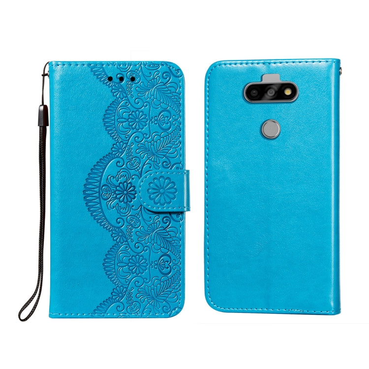 Flower Vine Embossing Pattern Horizontal Flip Leather Case with Card Slot & Holder & Wallet & Lanyard, For LG K20, For LG K30, For LG K31, For LG K40S, For LG K50S, For LG K50