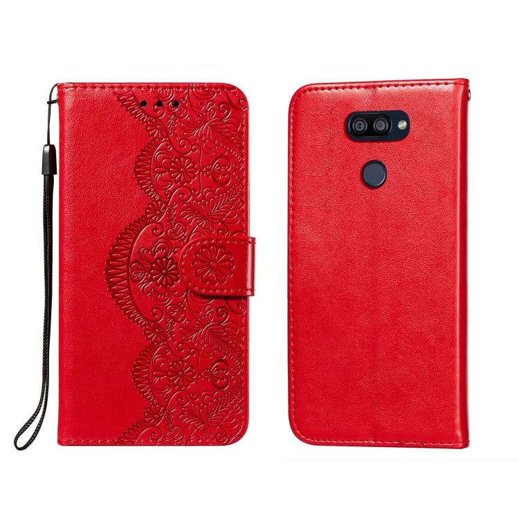 Flower Vine Embossing Pattern Horizontal Flip Leather Case with Card Slot & Holder & Wallet & Lanyard, For LG K20, For LG K30, For LG K31, For LG K40S, For LG K50S, For LG K50