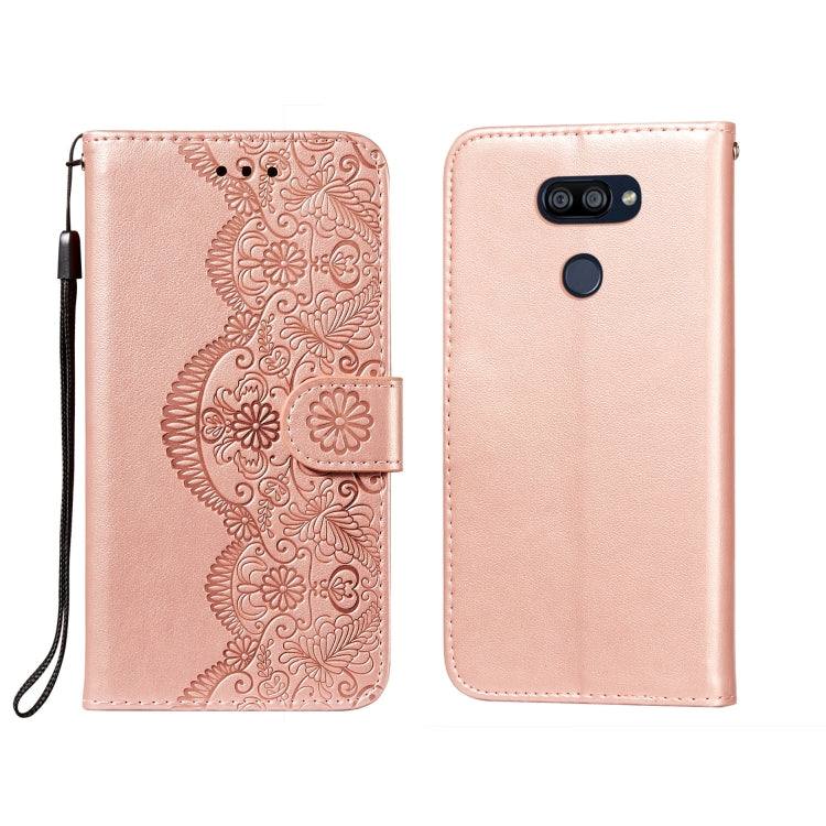 Flower Vine Embossing Pattern Horizontal Flip Leather Case with Card Slot & Holder & Wallet & Lanyard, For LG K20, For LG K30, For LG K31, For LG K40S, For LG K50S, For LG K50