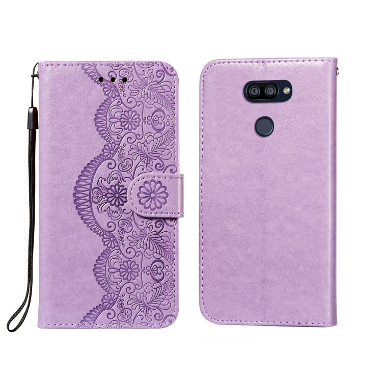 Flower Vine Embossing Pattern Horizontal Flip Leather Case with Card Slot & Holder & Wallet & Lanyard, For LG K20, For LG K30, For LG K31, For LG K40S, For LG K50S, For LG K50