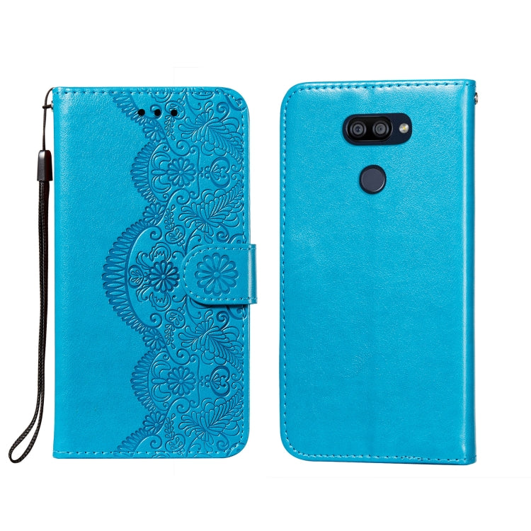 Flower Vine Embossing Pattern Horizontal Flip Leather Case with Card Slot & Holder & Wallet & Lanyard, For LG K20, For LG K30, For LG K31, For LG K40S, For LG K50S, For LG K50