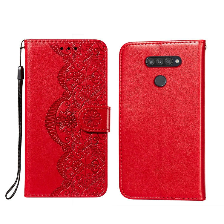 Flower Vine Embossing Pattern Horizontal Flip Leather Case with Card Slot & Holder & Wallet & Lanyard, For LG K20, For LG K30, For LG K31, For LG K40S, For LG K50S, For LG K50