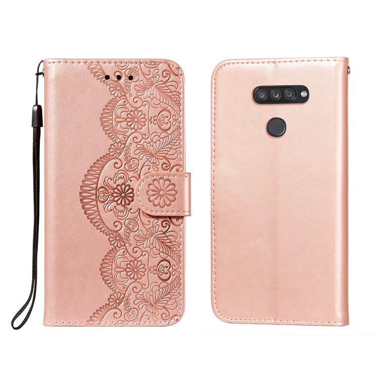 Flower Vine Embossing Pattern Horizontal Flip Leather Case with Card Slot & Holder & Wallet & Lanyard, For LG K20, For LG K30, For LG K31, For LG K40S, For LG K50S, For LG K50