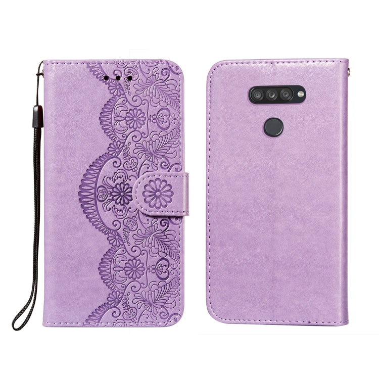 Flower Vine Embossing Pattern Horizontal Flip Leather Case with Card Slot & Holder & Wallet & Lanyard, For LG K20, For LG K30, For LG K31, For LG K40S, For LG K50S, For LG K50