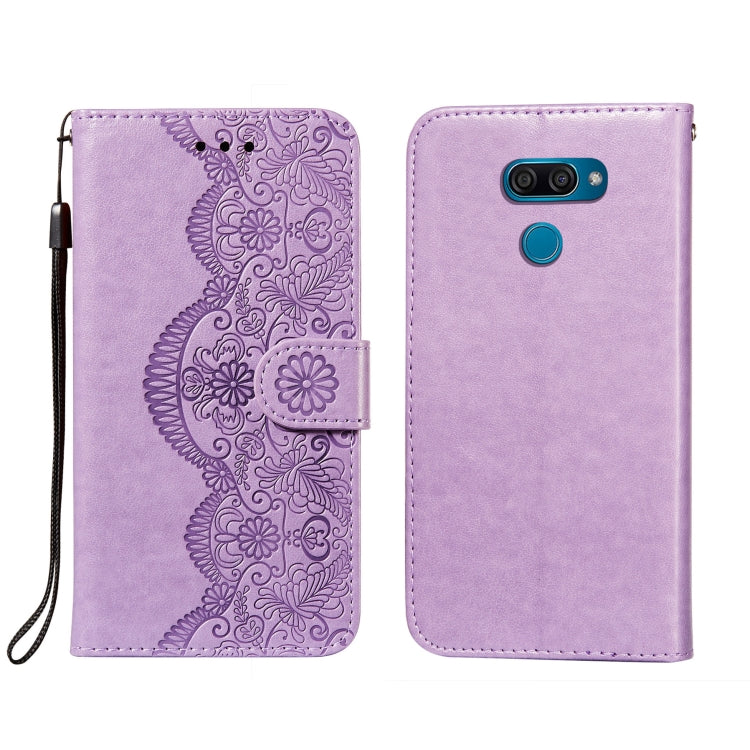 Flower Vine Embossing Pattern Horizontal Flip Leather Case with Card Slot & Holder & Wallet & Lanyard, For LG K20, For LG K30, For LG K31, For LG K40S, For LG K50S, For LG K50