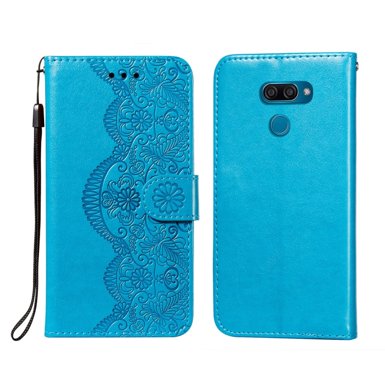 Flower Vine Embossing Pattern Horizontal Flip Leather Case with Card Slot & Holder & Wallet & Lanyard, For LG K20, For LG K30, For LG K31, For LG K40S, For LG K50S, For LG K50