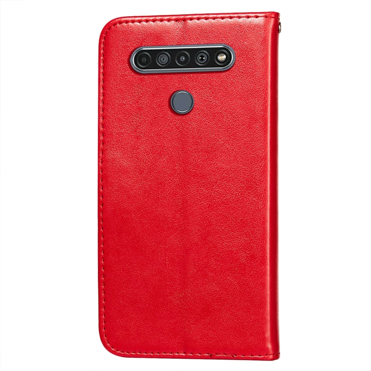 Flower Vine Embossing Pattern Horizontal Flip Leather Case with Card Slot & Holder & Wallet & Lanyard, For LG K61, For LG V40 ThinQ