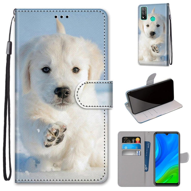 Coloured Drawing Cross Texture Horizontal Flip PU Leather Case with Holder & Card Slots & Wallet & Lanyard, For Huawei P Smart (2020)