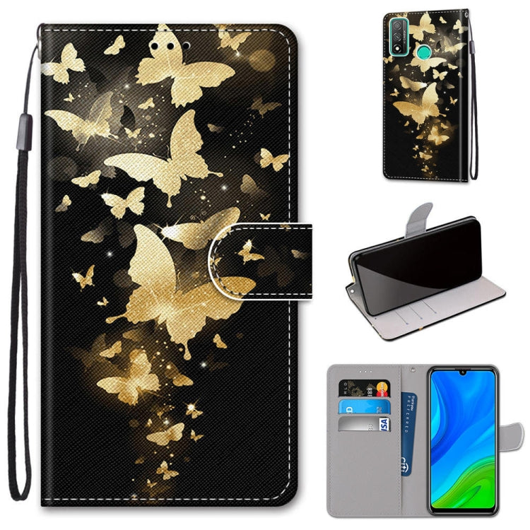 Coloured Drawing Cross Texture Horizontal Flip PU Leather Case with Holder & Card Slots & Wallet & Lanyard, For Huawei P Smart (2020)