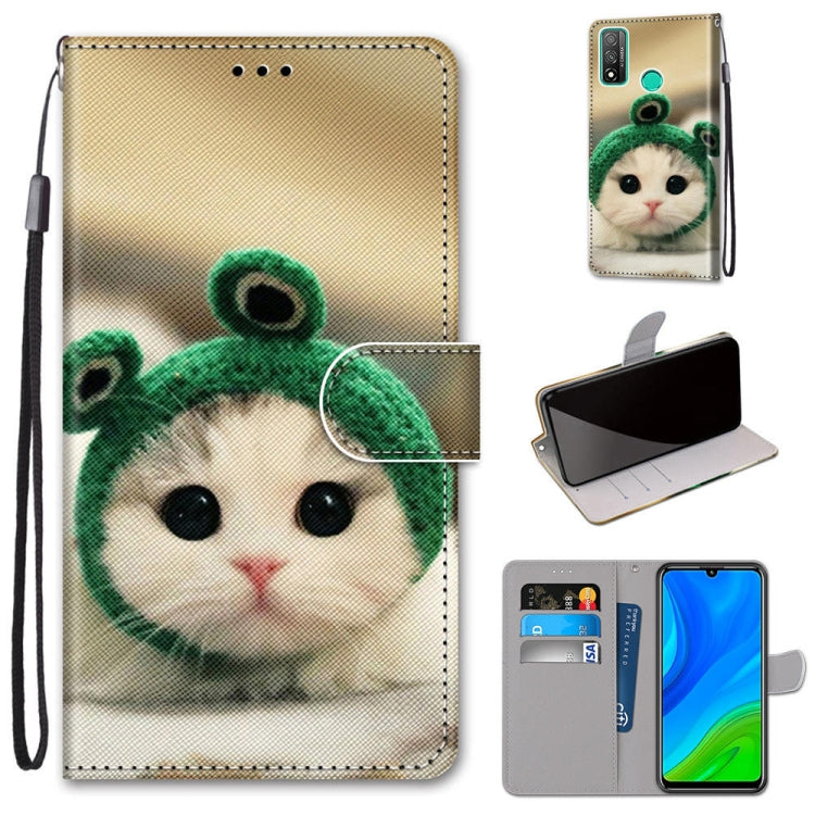 Coloured Drawing Cross Texture Horizontal Flip PU Leather Case with Holder & Card Slots & Wallet & Lanyard, For Huawei P Smart (2020)