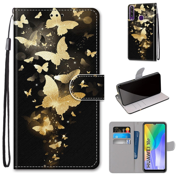 Coloured Drawing Cross Texture Horizontal Flip PU Leather Case with Holder & Card Slots & Wallet & Lanyard, For Huawei Y6p