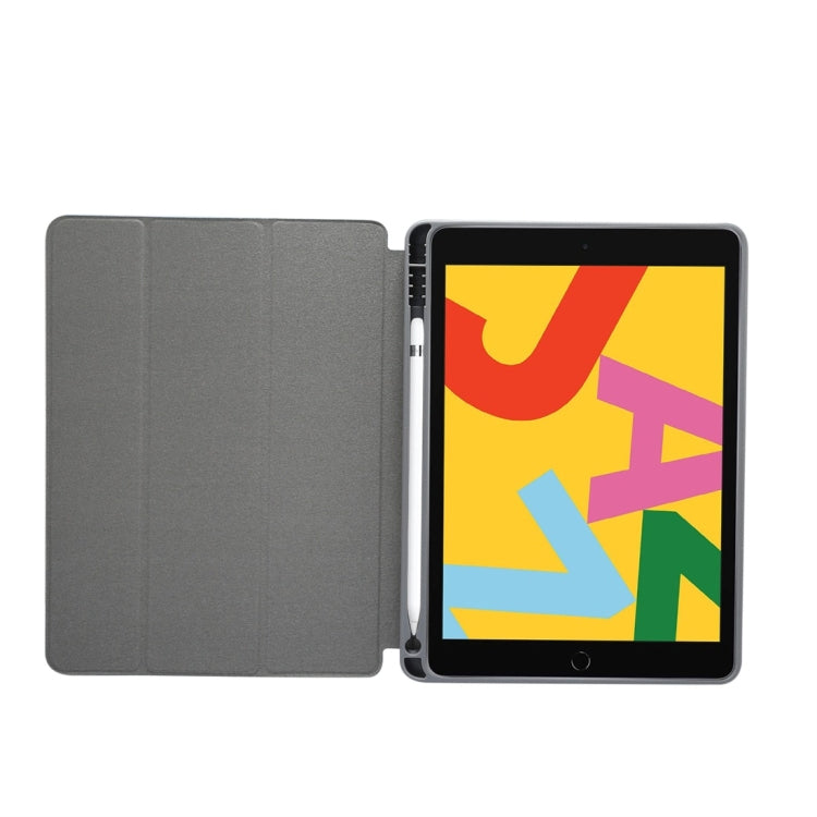 For iPad 10.2 inch Marble Texture Pattern Horizontal Flip Leather Case, with Three-folding Holder & Pen Slot & Sleep / Wake-up Function, For iPad 10.2 inch