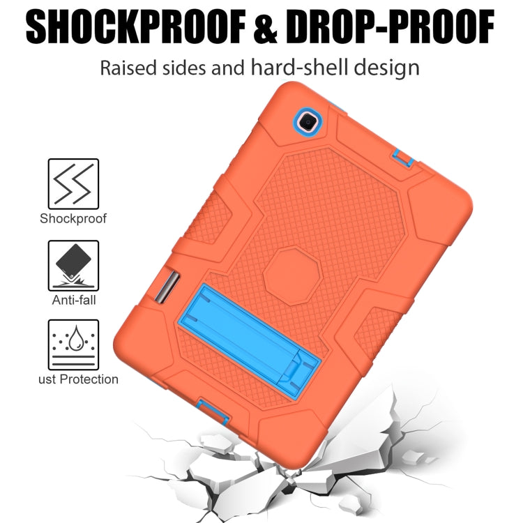 Contrast Color Robot Shockproof Silicone + PC Protective Case with Holder, For Samsung Galaxy Tab S6 Lite P610, For iPad 9.7 (2018 / 2017), For iPad Air 2022 / 2020 10.9 inch, For iPad mini 5 / 4