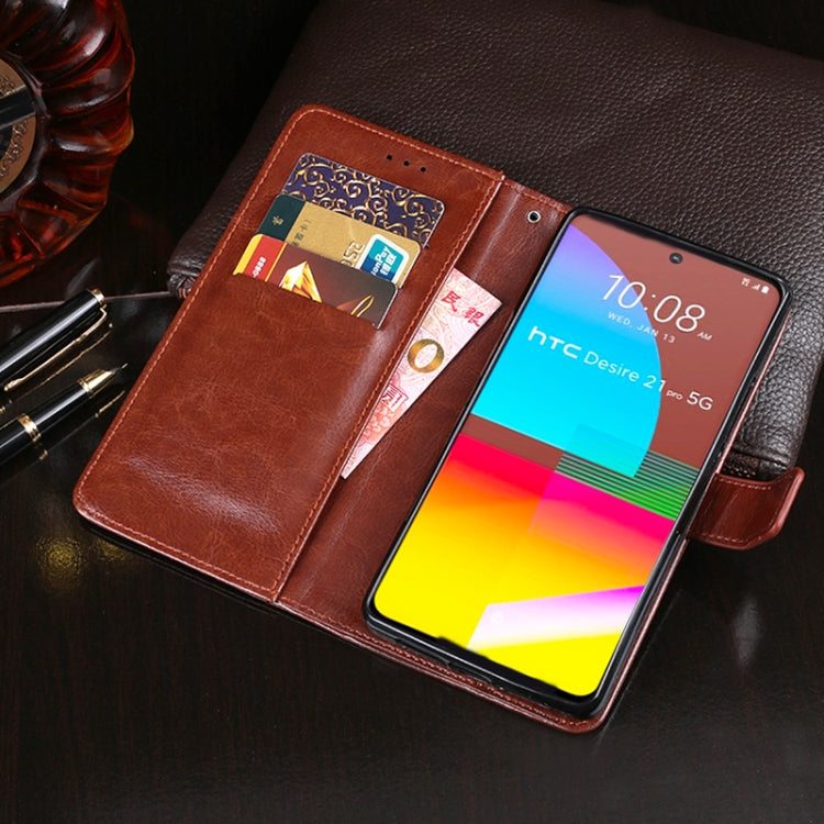 idewei Crazy Horse Texture Horizontal Flip Leather Case with Holder & Card Slots & Wallet, For HTC Desire 21 Pro 5G, For Motorola Moto One 5G Ace, For OPPO A55, For OPPO Realme V15