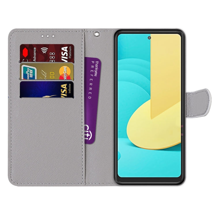 Coloured Drawing Cross Texture Horizontal Flip PU Leather Case with Holder & Card Slots & Wallet & Lanyard, For LG Stylo 7 5G