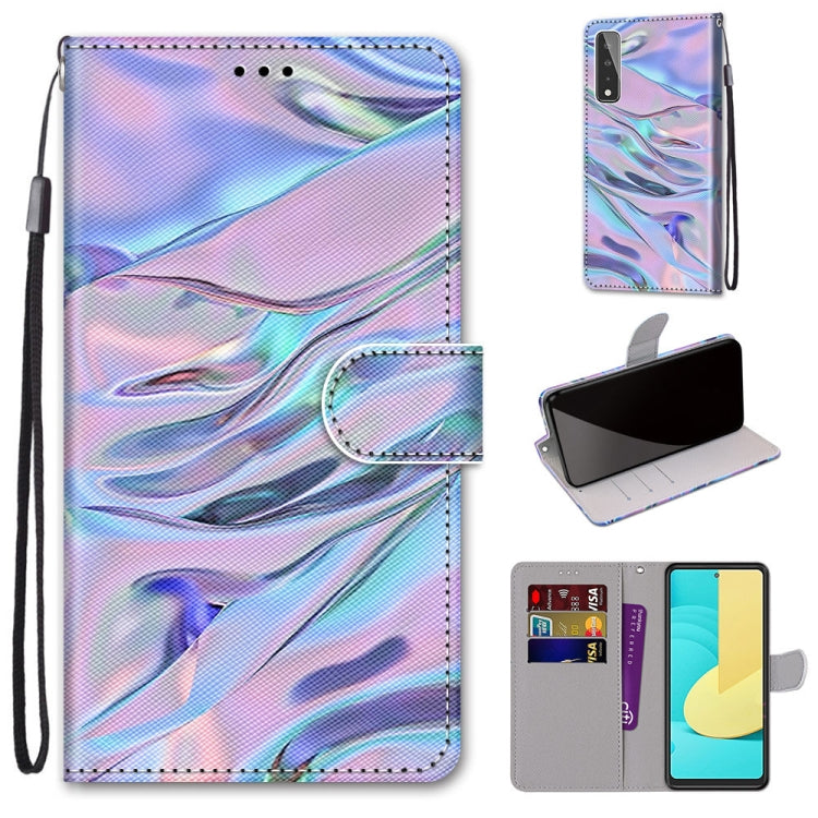 Coloured Drawing Cross Texture Horizontal Flip PU Leather Case with Holder & Card Slots & Wallet & Lanyard, For LG Stylo 7 5G