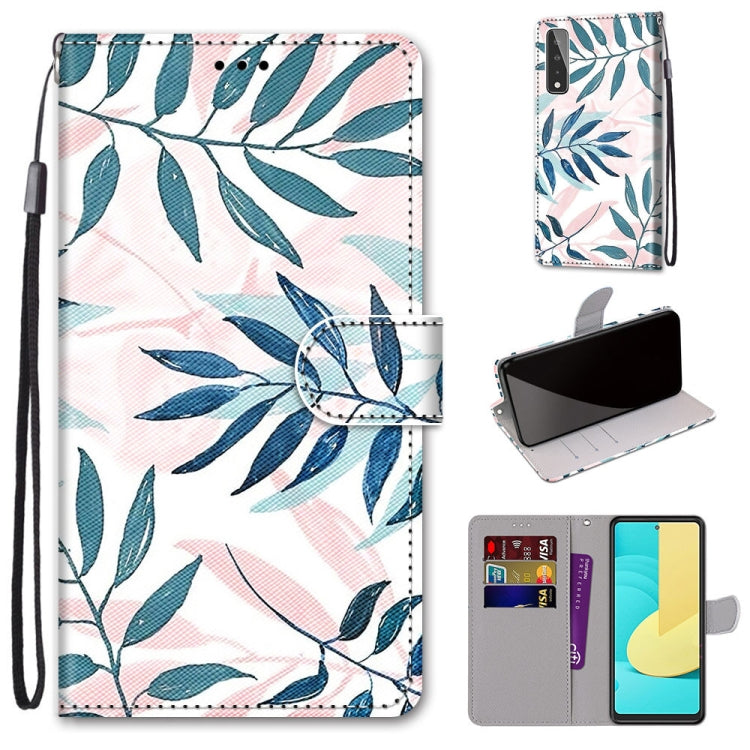 Coloured Drawing Cross Texture Horizontal Flip PU Leather Case with Holder & Card Slots & Wallet & Lanyard, For LG Stylo 7 5G