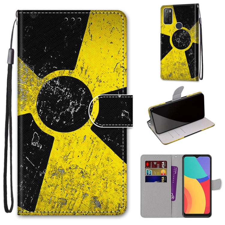 Coloured Drawing Cross Texture Horizontal Flip PU Leather Case with Holder & Card Slots & Wallet & Lanyard, For Alcatel 1S (2021)