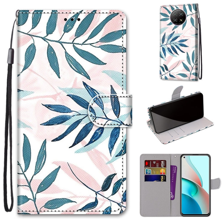 Coloured Drawing Cross Texture Horizontal Flip PU Leather Case with Holder & Card Slots & Wallet & Lanyard, For Xiaomi Redmi Note 9 5G / Note 9T