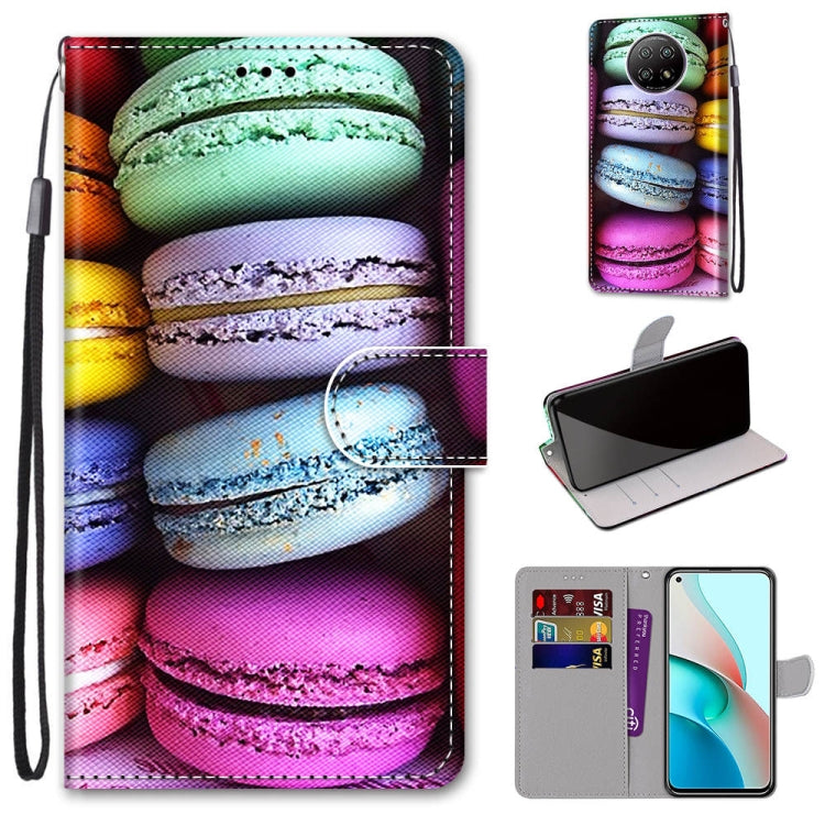 Coloured Drawing Cross Texture Horizontal Flip PU Leather Case with Holder & Card Slots & Wallet & Lanyard, For Xiaomi Redmi Note 9 5G / Note 9T