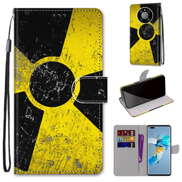 Coloured Drawing Cross Texture Horizontal Flip PU Leather Case with Holder & Card Slots & Wallet & Lanyard, For Huawei Mate 40 Pro