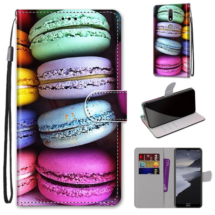 Coloured Drawing Cross Texture Horizontal Flip PU Leather Case with Holder & Card Slots & Wallet & Lanyard, For Nokia 2.4