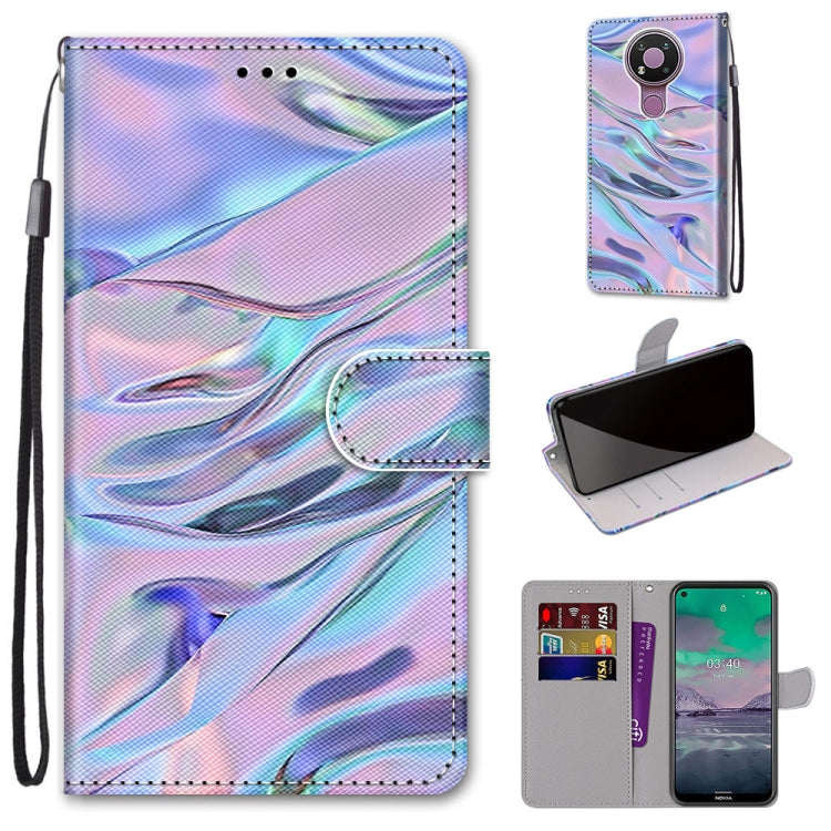 Coloured Drawing Cross Texture Horizontal Flip PU Leather Case with Holder & Card Slots & Wallet & Lanyard, For Nokia 3.4