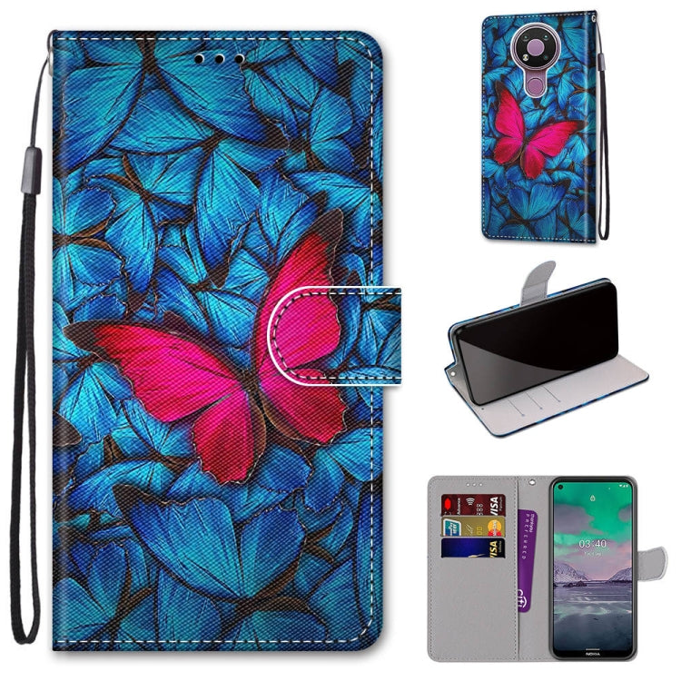 Coloured Drawing Cross Texture Horizontal Flip PU Leather Case with Holder & Card Slots & Wallet & Lanyard, For Nokia 3.4