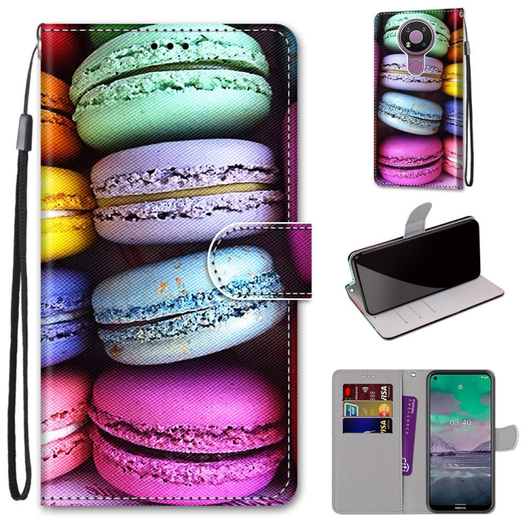 Coloured Drawing Cross Texture Horizontal Flip PU Leather Case with Holder & Card Slots & Wallet & Lanyard, For Nokia 3.4