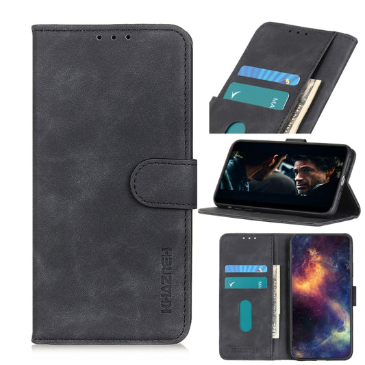 KHAZNEH Retro Texture PU + TPU Horizontal Flip Leather Case with Holder & Card Slots & Wallet, For LG K53, For Motorola Moto E7 Power, For Motorola Moto G30