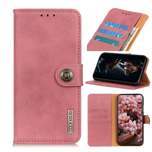 KHAZNEH Cowhide Texture Horizontal Flip Leather Case with Holder & Card Slots & Wallet, For Motorola Moto G30