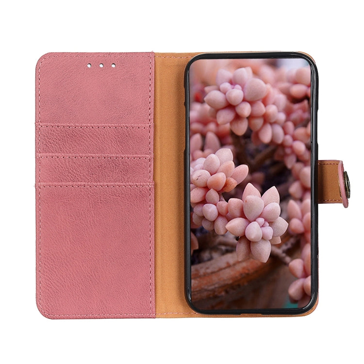 KHAZNEH Cowhide Texture Horizontal Flip Leather Case with Holder & Card Slots & Wallet, For Motorola Moto G30