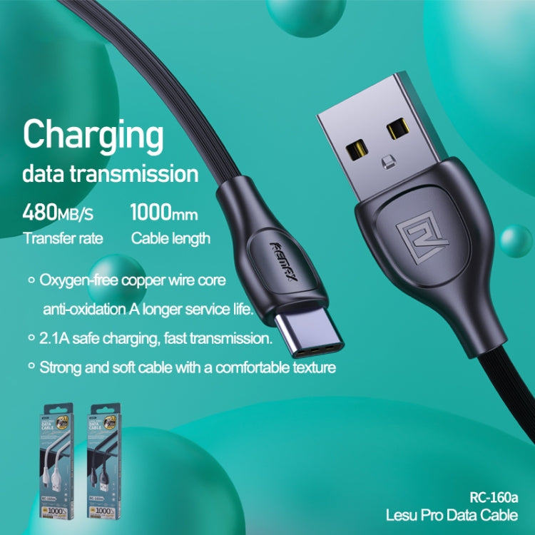 Remax 2.1A Lesu Pro Series Charging Data Cable, Length: 1m, Type-C, 8 Pin, Micro USB