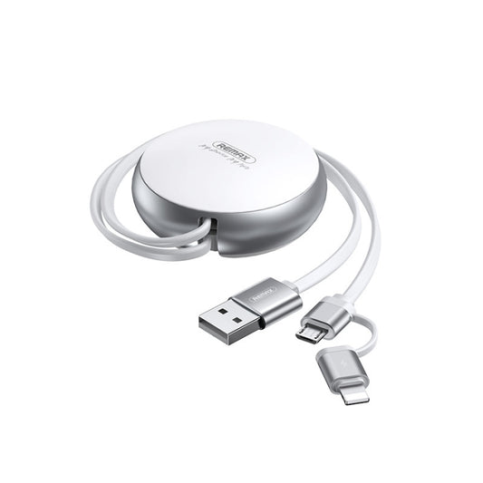 Remax 2A 2 In 1 Creation Series Telescopic Charging Data Cable, Length: 90cm, 8 Pin