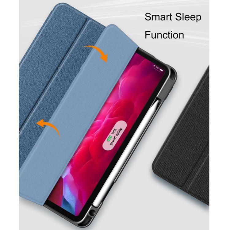 Mutural YASHI Series TPU + PU Cloth Pattern Texture Horizontal Flip Leather Case with Three-folding Holder & Pen Slot & Wake-up / Sleep Function, For iPad Pro 11 (2021), For iPad Pro 12.9 2022 / 2021