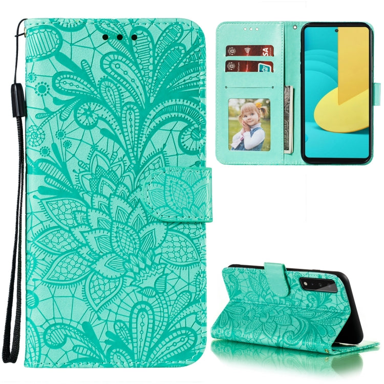 Lace Flower Embossing Pattern Horizontal Flip Leather Case with Holder & Card Slots & Wallet & Photo Frame, For Samsung Galaxy A02 / M02 (EU), For Samsung Galaxy A32 4G, For Samsung Galaxy F62 / M62, For LG Stylo 7 5G, For Nokia 5.4