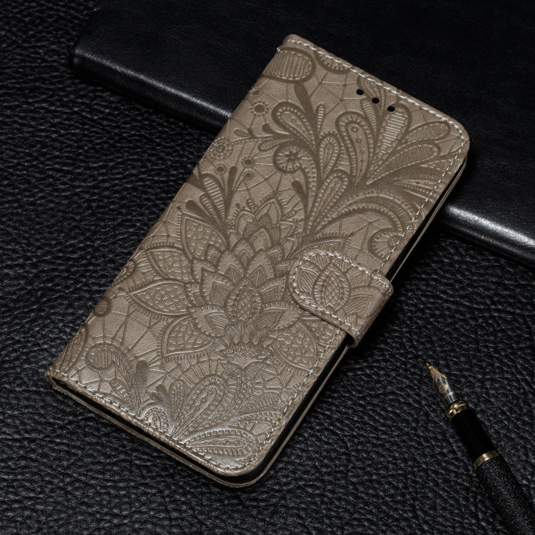 Lace Flower Embossing Pattern Horizontal Flip Leather Case with Holder & Card Slots & Wallet & Photo Frame, For Nokia 8.3 5G