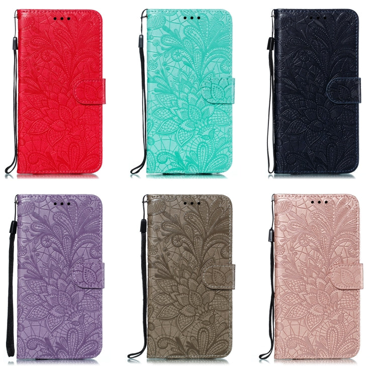 Lace Flower Embossing Pattern Horizontal Flip Leather Case with Holder & Card Slots & Wallet & Photo Frame, For Nokia 8.3 5G