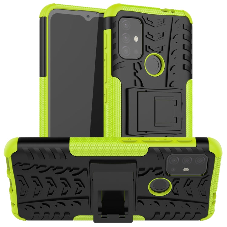 Tire Texture Shockproof TPU+PC Protective Case with Holder, For Motorola Moto E7 Power, For Motorola Moto G Power (2021), For Motorola Moto G30, For Motorola Moto G Play (2021)