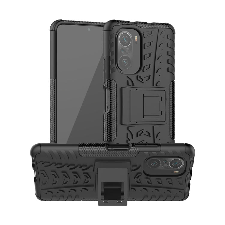 Tire Texture Shockproof TPU+PC Protective Case with Holder, For LG Stylo 7 4G, For Samsung Galaxy A02(EU Version), For Xiaomi Redmi K40, For Motorola Moto G30