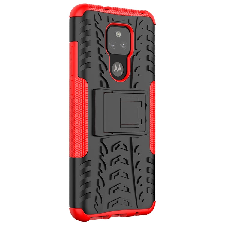 Tire Texture Shockproof TPU+PC Protective Case with Holder, For Motorola Moto G Play (2021), For Motorola Moto E7 Power