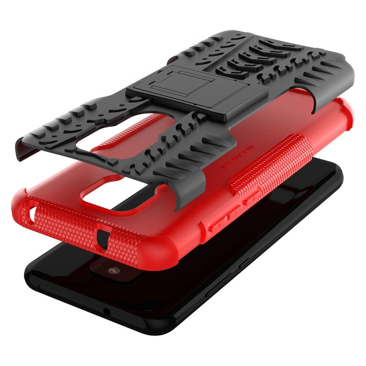 Tire Texture Shockproof TPU+PC Protective Case with Holder, For Motorola Moto G Play (2021), For Motorola Moto E7 Power