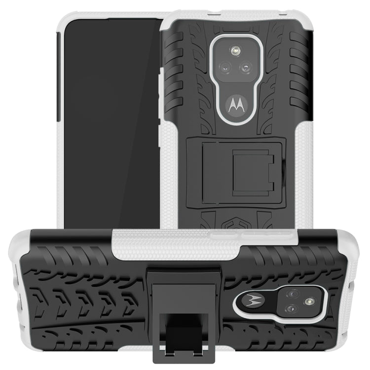 Tire Texture Shockproof TPU+PC Protective Case with Holder, For Motorola Moto G Play (2021), For Motorola Moto E7 Power